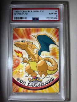 PSA 8 - 1999 TOPPS POKEMON TV CHARIZARD #6 💫 Perfect! - Image 1