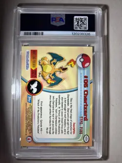 PSA 8 - 1999 TOPPS POKEMON TV CHARIZARD #6 💫 Perfect! - Image 2