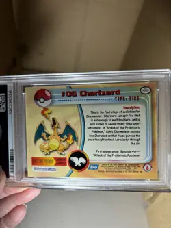 PSA 8 - 1999 TOPPS POKEMON TV CHARIZARD #6 💫 Perfect! - Image 5
