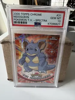 2000 Topps Chrome Pokemon - Nidoqueen #31 Spectra PSA 10 GEM - Image 1