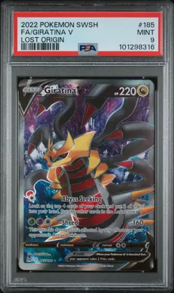 2022 POKEMON SWORD & SHIELD LOST ORIGIN #185 FULL ART/GIRATINA V PSA 9 - Image 1