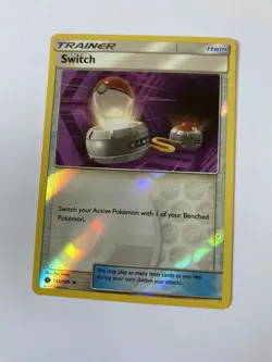 Switch 132/149 Trainer Reverse Holo Pokemon Card Genuine Sun & Moon - Image 1