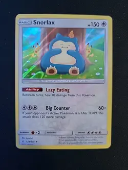 Pokemon Snorlax Holo Rare Card 158/214 SM Unbroken Bonds NM - Image 1