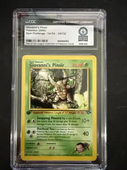 1st edition Guinness World record Pokemon 1/1 Giovanni's Pinsir #24/132 - Image 1