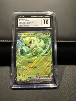 Sprigatito Ex 087 Pokemon 2024 Promo Adventure Chest CGC Graded GEM MINT 10 - Image 1