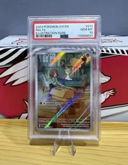 Pokemon TCG Ralts PSA 10 Scarlet & Violet Holo Illustration Rare 211/198 - Image 1