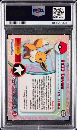 2000 TOPPS CHROME POKEMON T.V. #133 EEVEE PSA 10 - Image 2