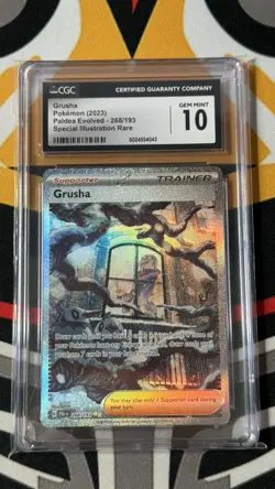 GRUSHA Paldea Evolved Special Illustration Rare #268 CGC 10 Pokemon - Image 1