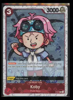 Koby (Jolly Roger Foil) P-014 One Piece Premium Booster -The Best- Promo NM - Image 1