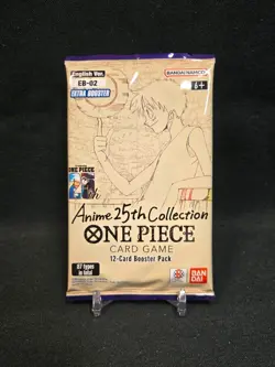 One Piece Anime 25th Collection 12 Card Extra Booster Pack EB-02 New Sealed - Image 1