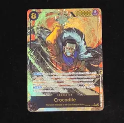 Crocodile OP14-120 Alternate Art The Azure Sea's Seven Sec One Piece Alt Secret - Image 1