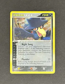 Pokemon TCG Murkrow EX Unseen Forces Reverse Holo Rare Card 30/115 - Damaged - Image 1