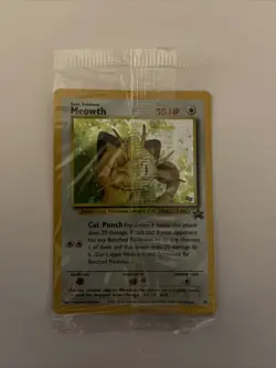 Meowth Promo #10 Shiny/Holo Pokemon Card. In original, unopened packaging. MINT - Image 1