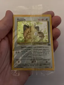 Meowth Promo #10 Shiny/Holo Pokemon Card. In original, unopened packaging. MINT - Image 3