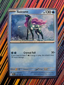 Pokemon Suicune Cosmos Holo Rare Card Phantasmal Flames 26/194 - Image 2