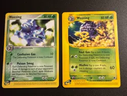 Weezing Non Holo Expedition Ruby And Sapphire LP, 2 Pokemon Card Lot - Image 1