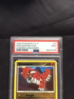 Pokemon Cards: Legends Awakened Reverse Holo: Groudon 29/146 PSA 9 - Image 3