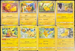 Pokemon TCG Pikachu Collection From 8 Different Art/Sets English Cards NM - Image 1