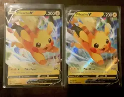 Lot of Two Pikachu V’s SWSH285 2023 Pokemon Card Near Mint Black Star Promo - Image 1