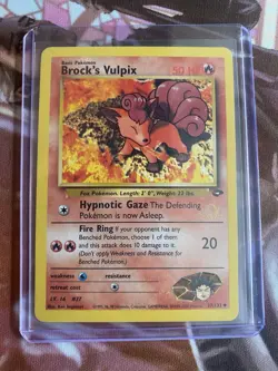 Pokemon TCG Cards Brock's Vulpix 37/132 Gym Challenge W Stamped Promo-LP - Image 1