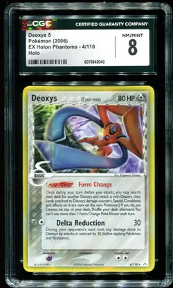 CGC 8 Deoxys Holo Rare EX Holon Phantoms 2006 Pokemon Card #4 - Image 1
