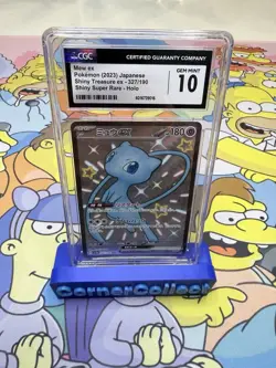 CGC 10 Japanese Mew ex 327/190 SSR Shiny Treasure ex sv4a Gem Mint Pokemon Card - Image 1