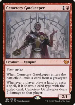 MTG Cemetery Gatekeeper - Innistrad: Crimson Vow (VOW) Mythical MP #148 - Image 1