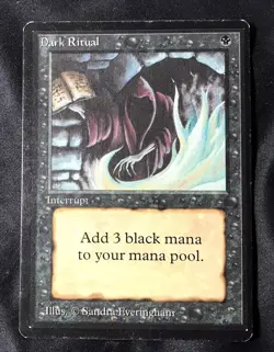 Magic the Gathering Limited Edition Beta Dark Ritual MP - Image 1
