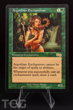 Argothian Enchantress: 1998 Magic the Gathering - Urza's Saga Regular - Image 1