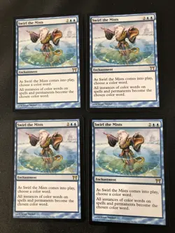 Swirl The Mists X4 Champions Of Kamigawa Ex Cond See Pics Front Back - Image 1