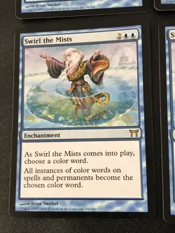 Swirl The Mists X4 Champions Of Kamigawa Ex Cond See Pics Front Back - Image 3