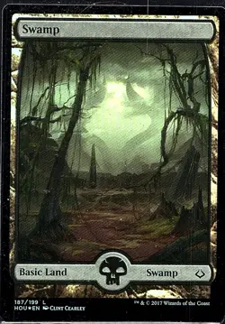 Swamp () - Full Art L Hour of Devastation 187 LP Foil - Image 1