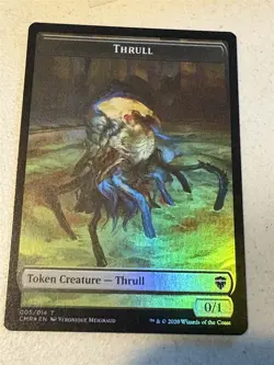 mtg foil token Treasure // Thrull, 012/005, Commander Legends, unplayed - Image 1