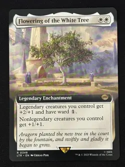 1x MTG Flowering of the White Tree (Extended Art) - (LTR) #348 - Magic - Image 1