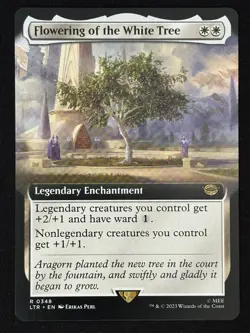 1x MTG Flowering of the White Tree (Extended Art) - (LTR) #348 - Magic - Image 3
