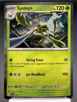 Spidops SVP009 - Holo Promo - Scarlet & Violet Pokemon Card NM - Image 1