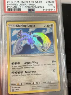 Free postage! 2017 Pokemon SM Black Star Shining Lugia Promo SM82 PSA 9 Mint - Image 3