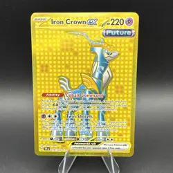 Iron Crown EX 216/162 Pokemon TCG Temporal Forces Hyper Rare Gold Rare NM - Image 1