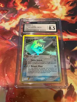 Pokemon 2005 ex Delta Species Vapreon Holo CGC 8.5 - Image 1