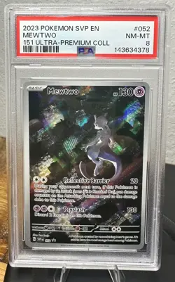 2023 Pokemon Mew #52 Mewtwo 151 Ultra-Premium Collection PSA 8 - Image 1