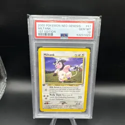2000 POKEMON NEO GENESIS 1ST ED #41 MILTANK PSA 10 - Image 1