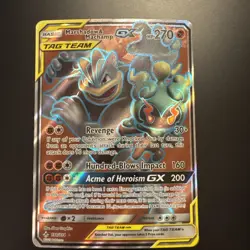 Pokemon Marshadow & Machamp GX (Full Art) 198/214 | Sm-Unbroken Bonds Holo MINT - Image 1