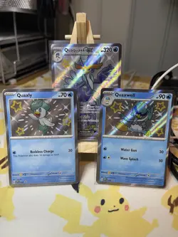 Quaquaval ex SVP 084 & Quaxwell SVP 083 & Quaxly SVP 082 Promo Pokemon TCG - Image 1