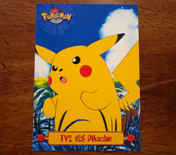 1999 Topps Pokemon TV Animation Edition Series 1 TV2 #25 Pikachu - Image 1