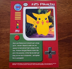 1999 Topps Pokemon TV Animation Edition Series 1 TV2 #25 Pikachu - Image 2