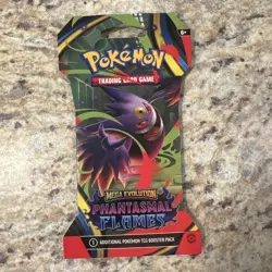 Pokemon Mega Evolution Phantasmal Flames Booster Pack Art Set 4 Pack Lot SEALED - Image 2
