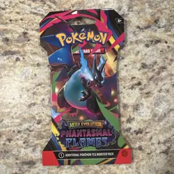 Pokemon Mega Evolution Phantasmal Flames Booster Pack Art Set 4 Pack Lot SEALED - Image 3