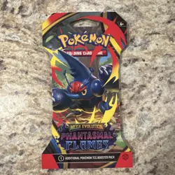 Pokemon Mega Evolution Phantasmal Flames Booster Pack Art Set 4 Pack Lot SEALED - Image 4