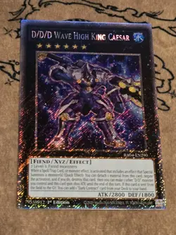 Yugioh D/D/D Wave King Caesar RA04-EN290 Platinum Secret Rare NM Presale - Image 1