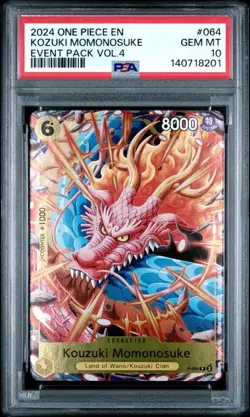 2024 ONE PIECE CHAMPIONSHIP 2024 EVENT PACK #064 KOZUKI MOMONOSUKE PSA 10 (201 - Image 1